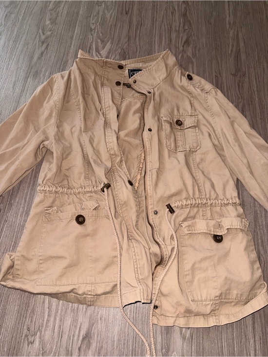 Jackets & Blazers - Lightweight Beige Utility Jacket - Unbranded
